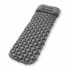 Ultralekki materac dmuchany jednoosobowy do spania na kemping i trekking HyperMotion Campmat – 190x56 cm – szary